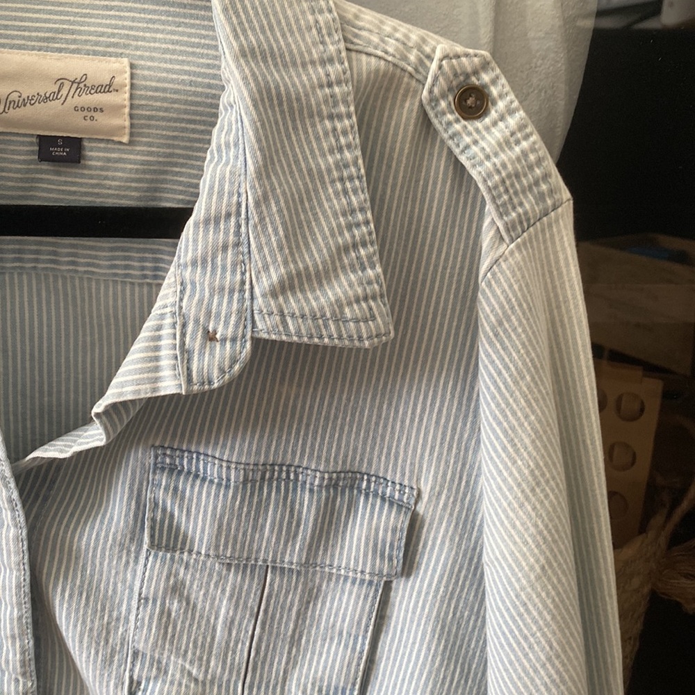 Universal Threads Railroad Striped Utility Jacket - image 3